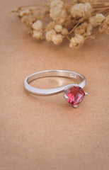 Silver Rose Radiance Twist Ring