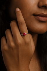 Silver Rose Radiance Twist Ring