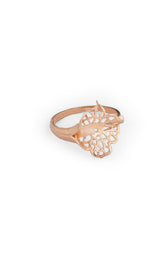Rose Gold Floral Cutout Ring