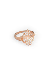 Rose Gold Floral Cutout Ring