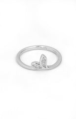 Silver Mini Butterfly CZ Ring