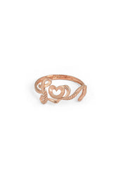 Rose Gold "Love" Script Ring