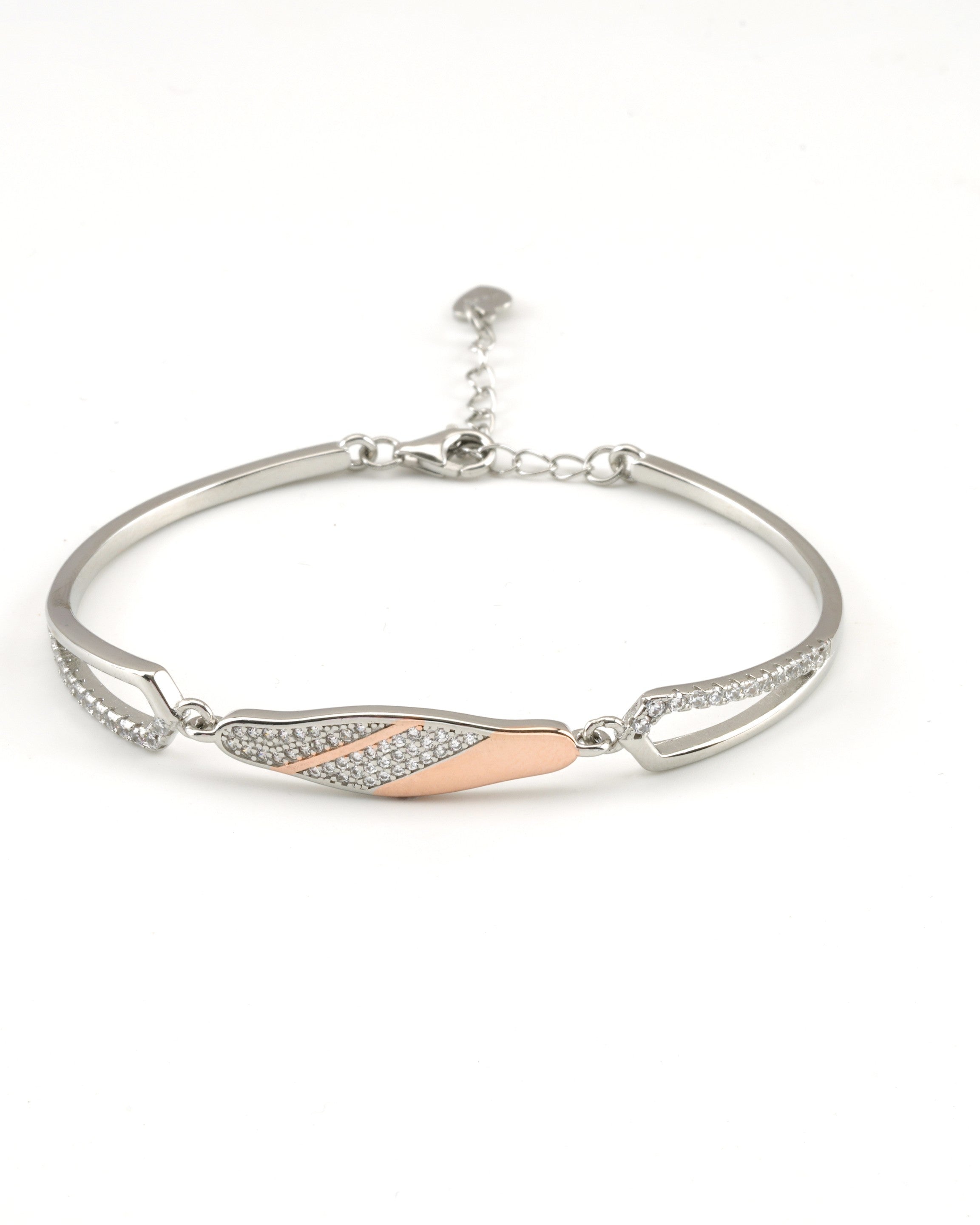 Rosé Wave Pavé Bracelet