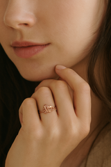 Rose Gold "Love" Script Ring