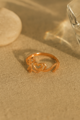 Rose Gold "Love" Script Ring