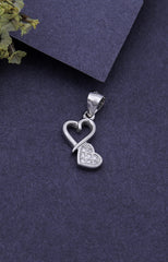 Silver Double Heart Pendant