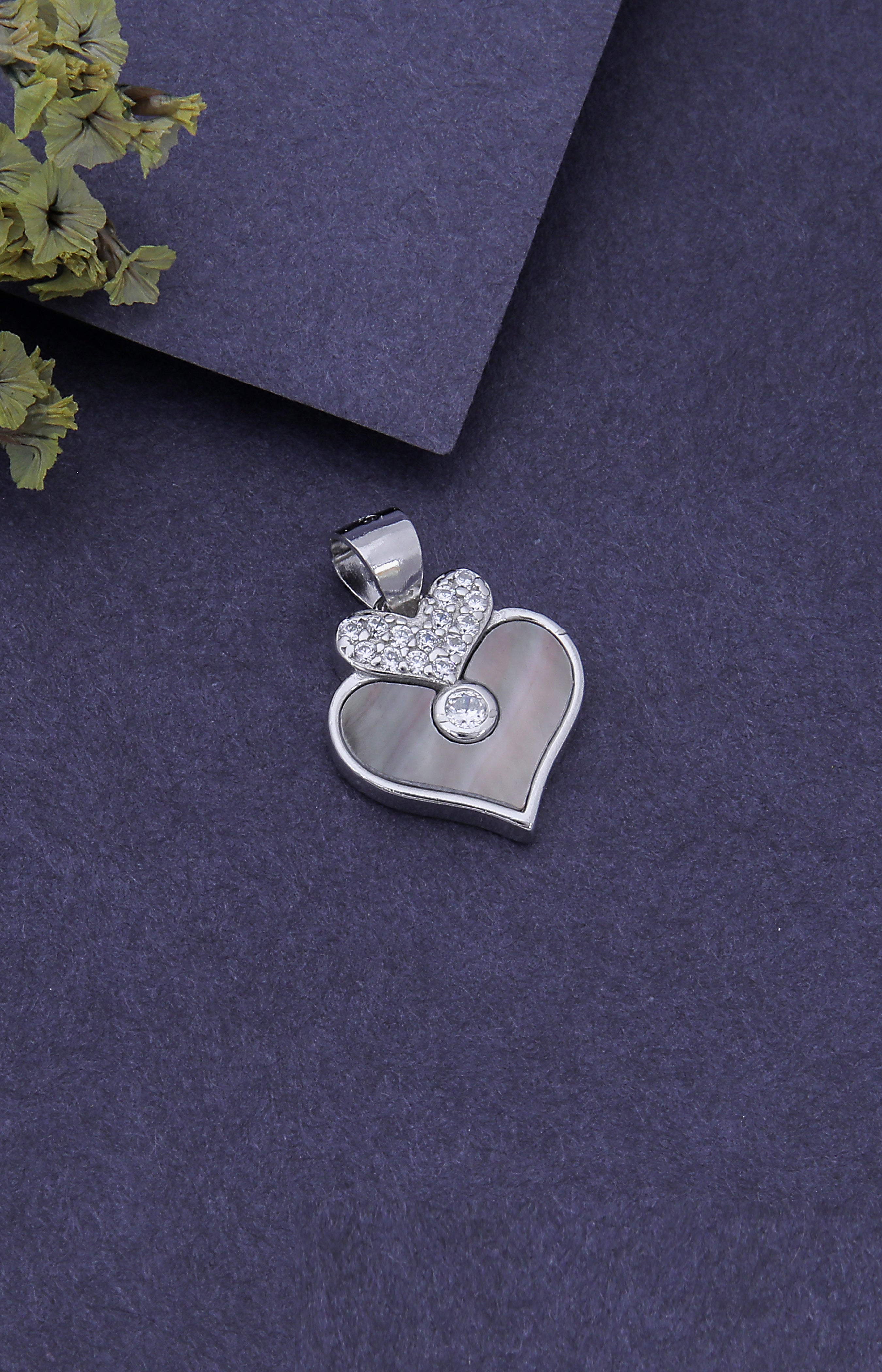 Silver Double Heart Pendant