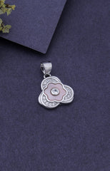 Silver Blush Bloom Silver Pendant