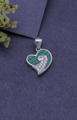 Silver MOP Glow Heart Pendant