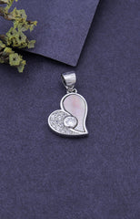 Silver Moonlit Heart Pendant