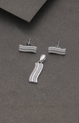 Ocean Gleam Silver Pendant Set