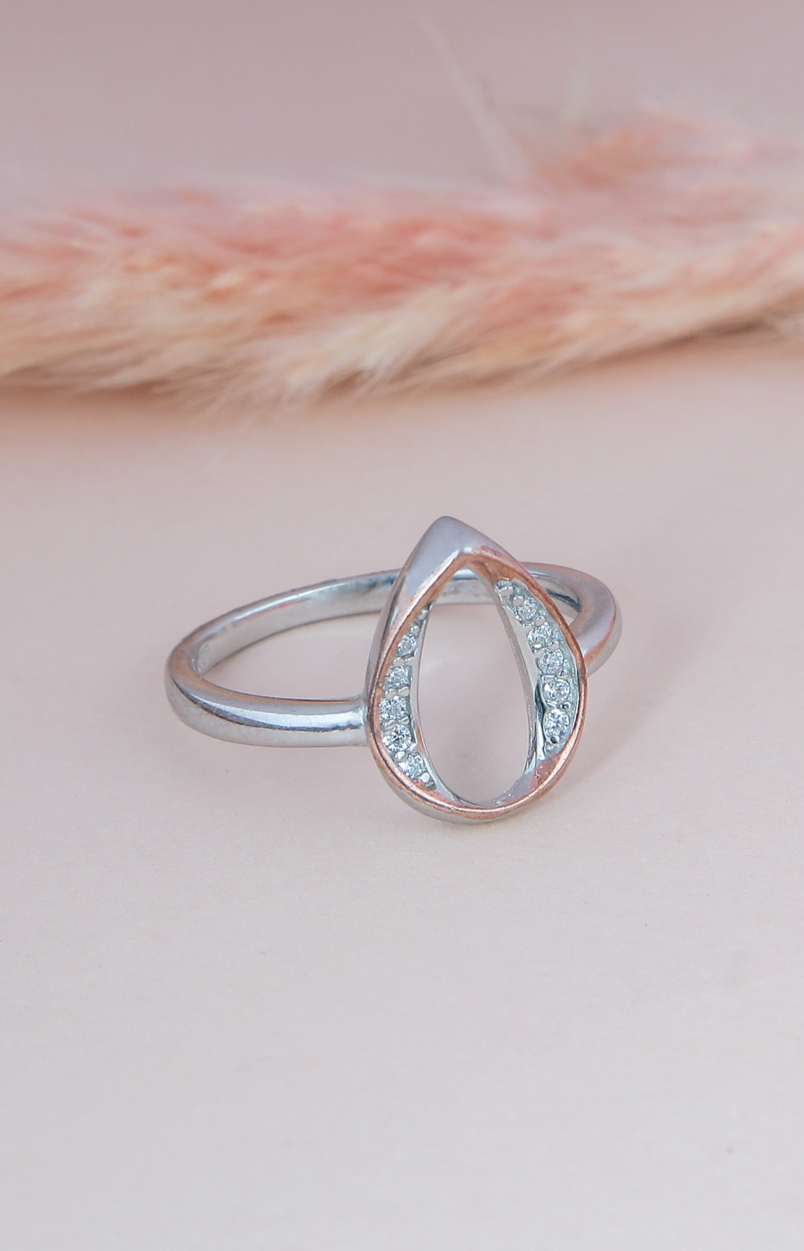Teardrop with Diamond Accents Ring