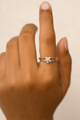 Diamond Cluster Arc Ring