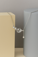 Silver Blooming Vine Pendant Necklace