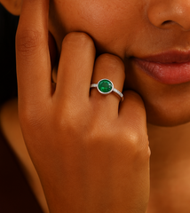 Classic Spark Round Silver Ring