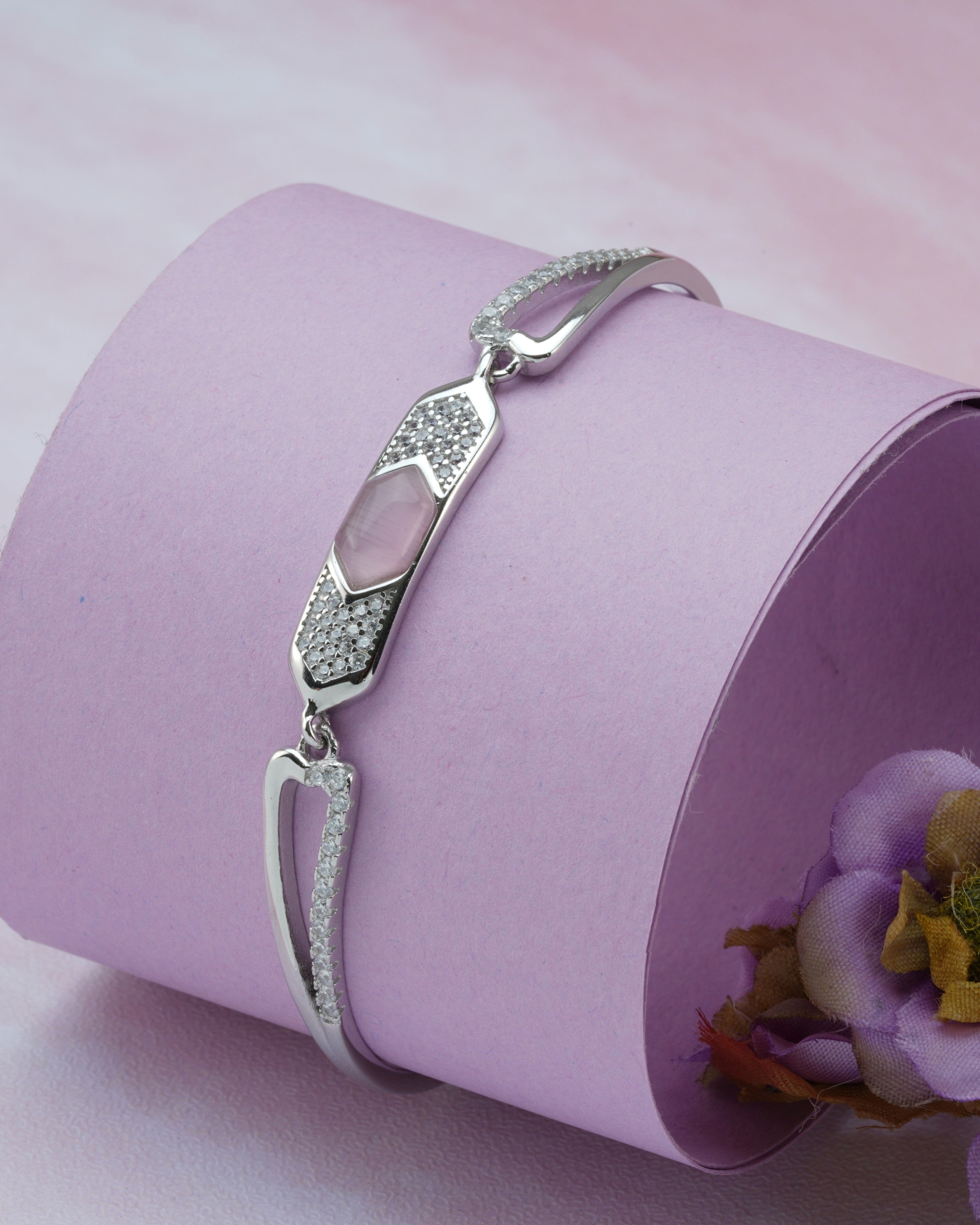 Rosé Radiance Silver Bracelet