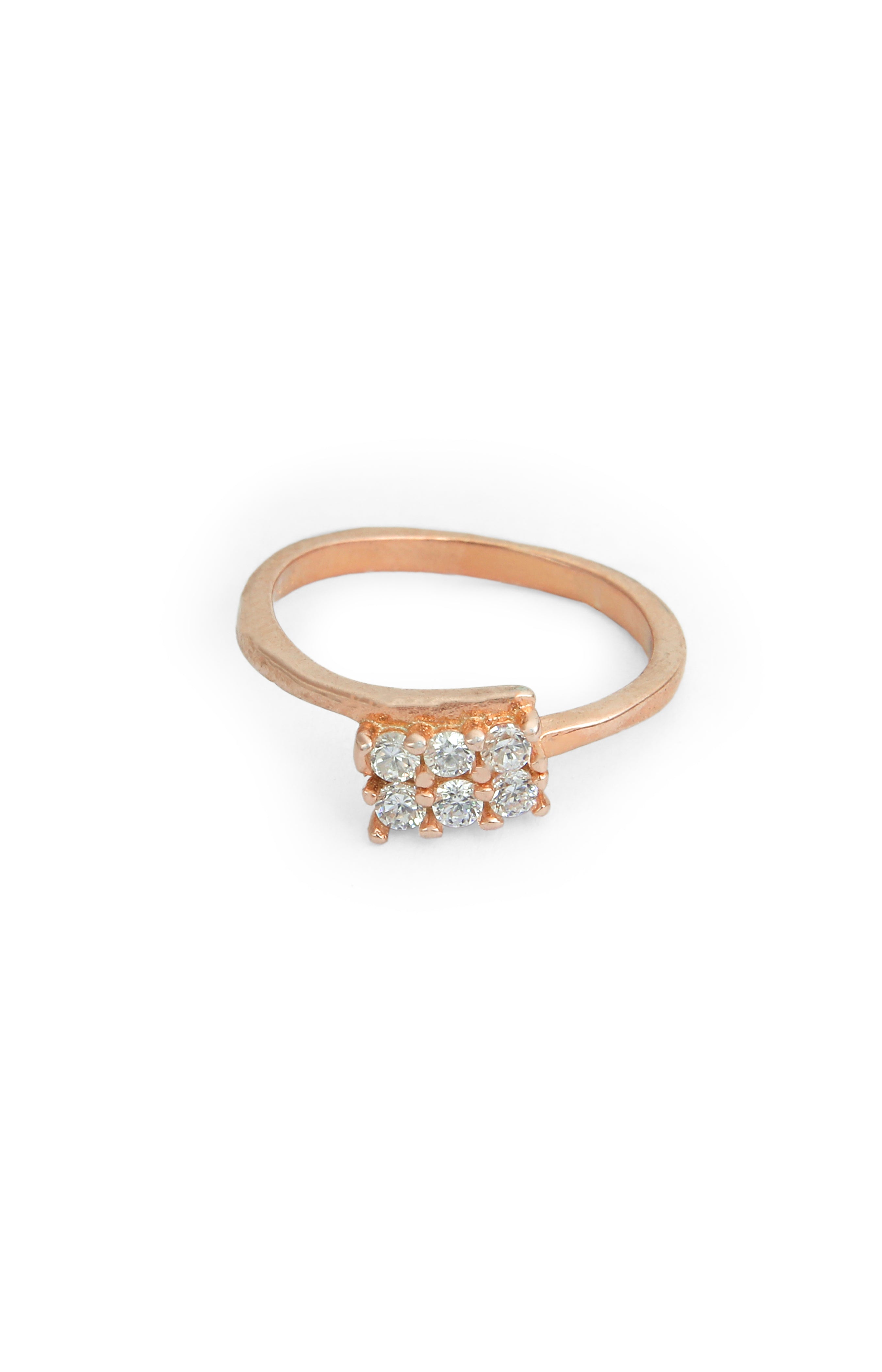 Rose Gold Diamond Cluster Ring