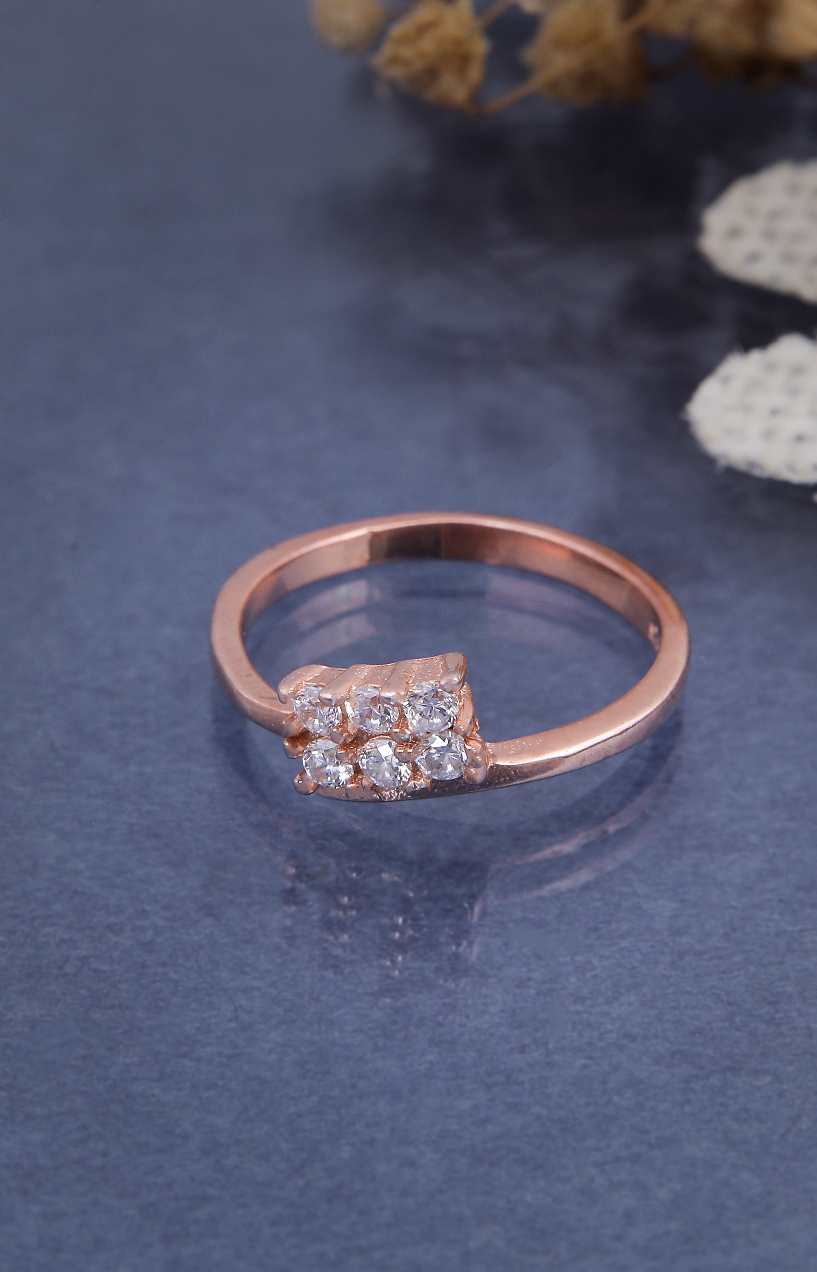 Rose Gold Diamond Cluster Ring