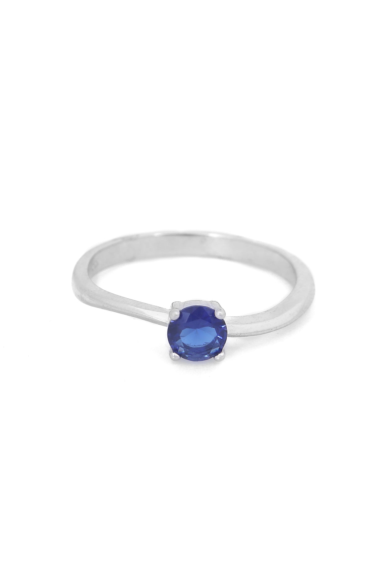 Aurora Blue Sapphire Solitaire Ring