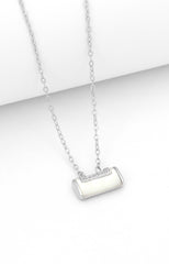 Silver Sleek Bar Pendant Necklace