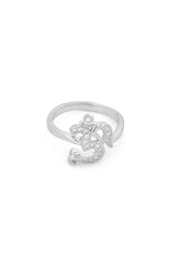 Om Blossom Silver Ring