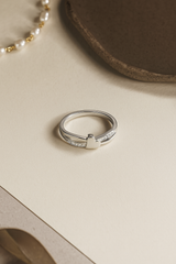 Silver Whisper Heart Ring