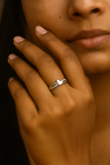 Silver Whisper Heart Ring