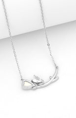 Silver Love Bloom Pendant Necklace