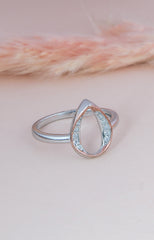 Teardrop with Diamond Accents Ring