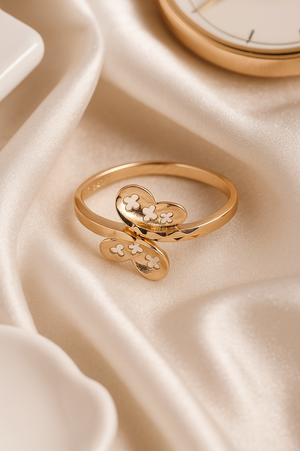 Silver Butterfly Cutwork Ring