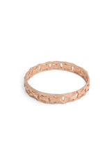 Cutout Textured Rose Gold Band