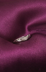 Silver Arcs and Heart Ring