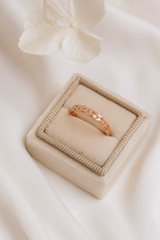 Cutout Textured Rose Gold Band