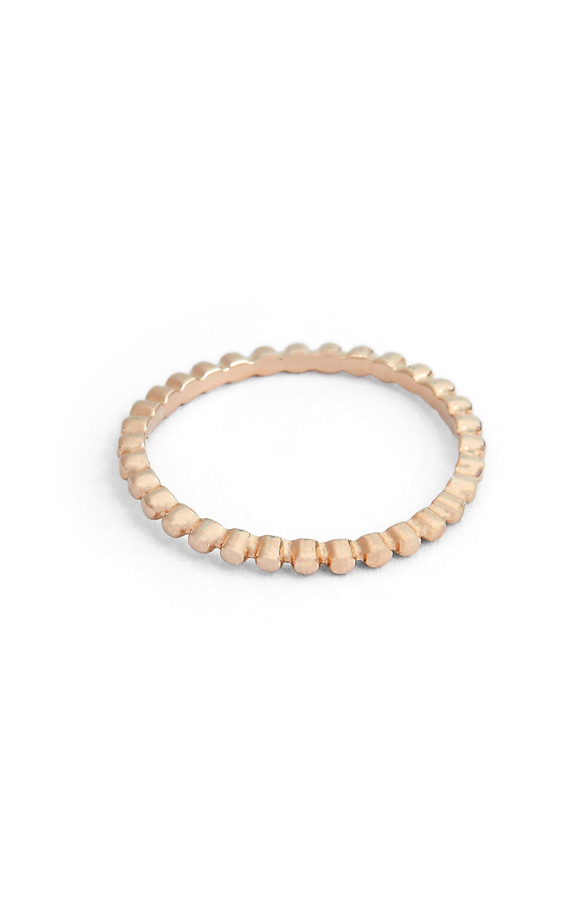 Beaded Rose Gold Ring