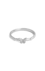 Silver Sparkle Butterfly Ring