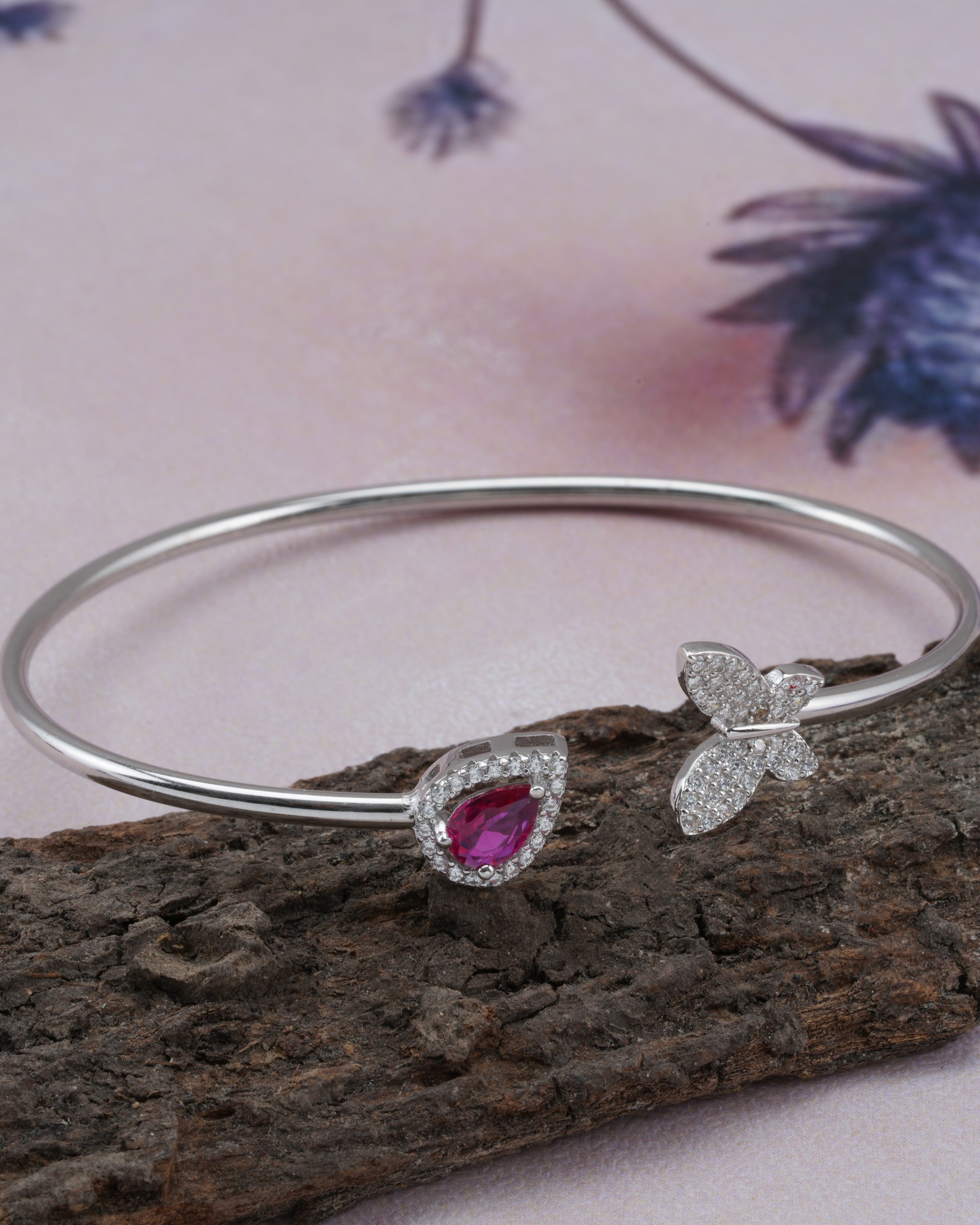 Crimson Flutter Teardrop Bracelet