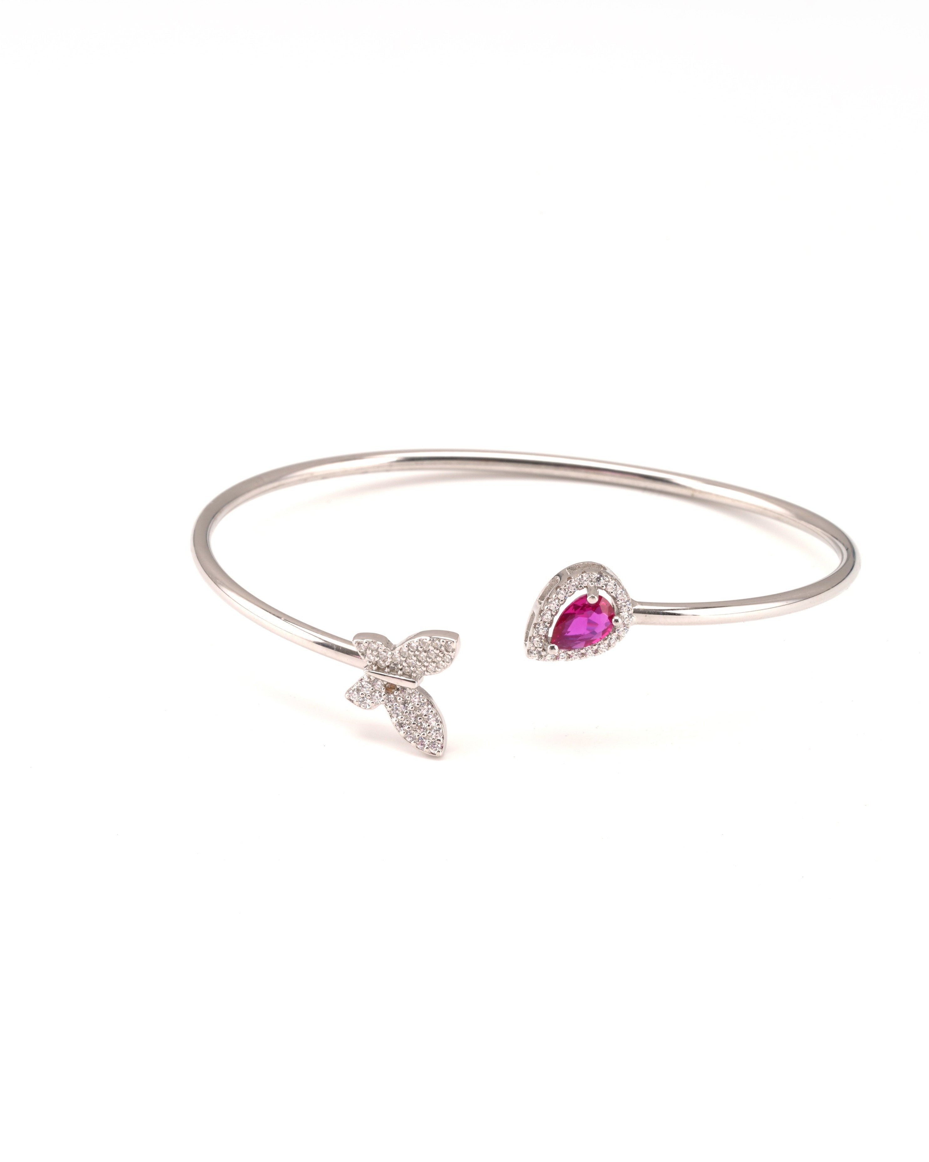 Crimson Flutter Teardrop Bracelet