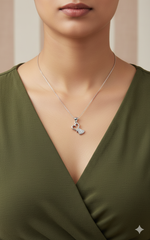 Silver Double Heart Pendant