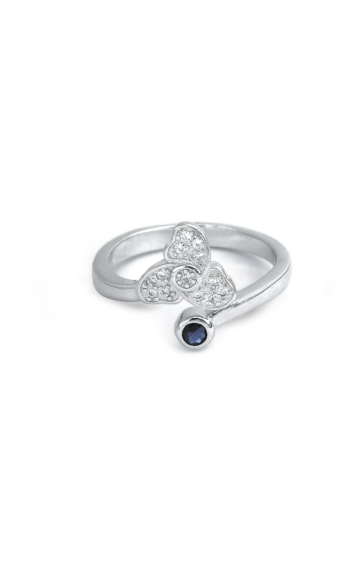 Trio Bloom Blue stone Ring