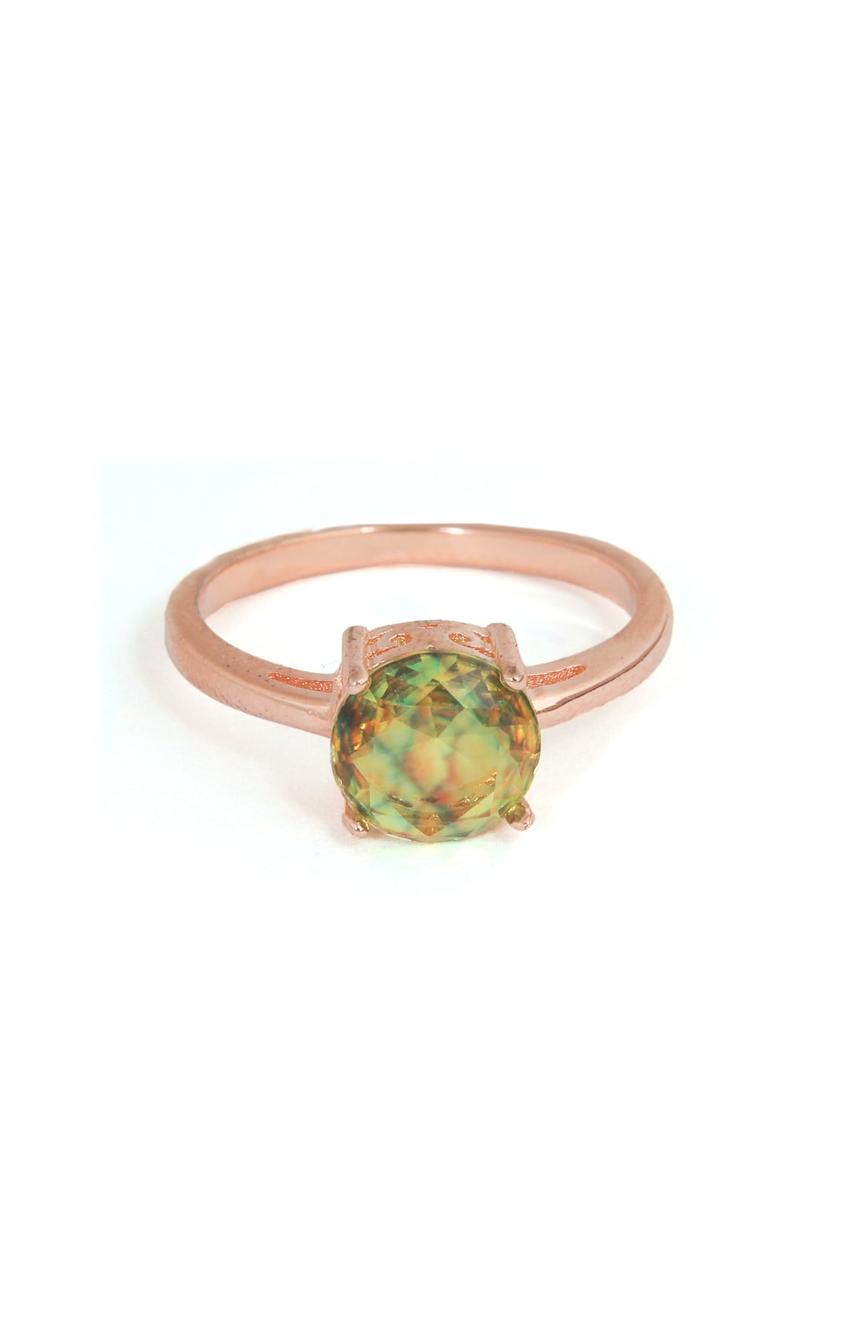 Green Glow Rose Ring
