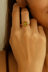 Green Glow Rose Ring