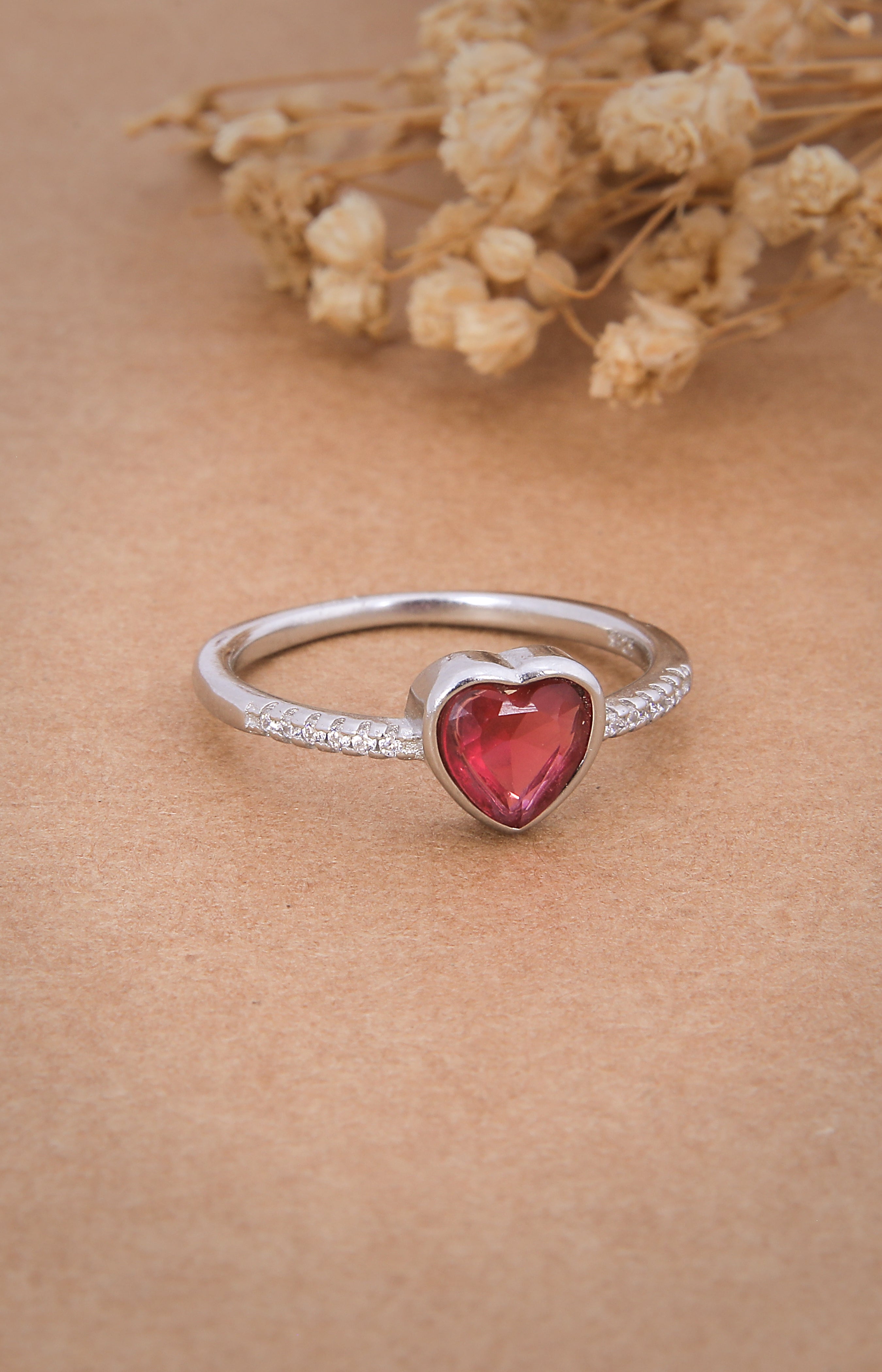 SIlver Heart Spark Ring