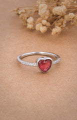 SIlver Heart Spark Ring
