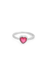 SIlver Heart Spark Ring