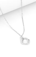 Silver Twin Harmony Pendant Necklace