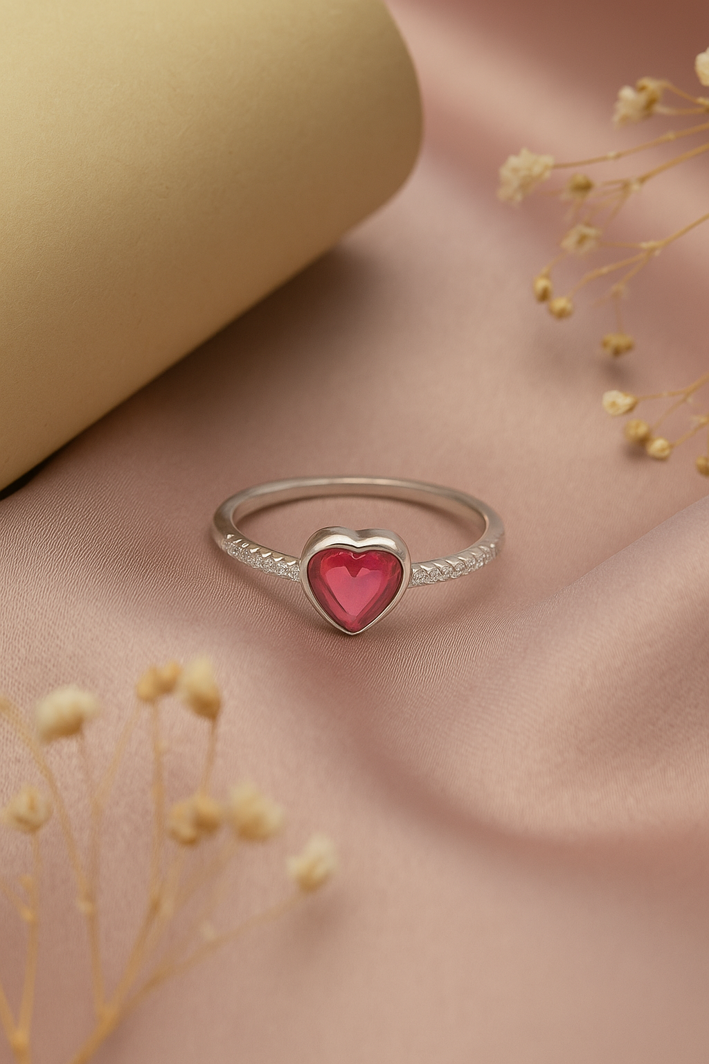 SIlver Heart Spark Ring