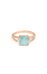 Princess Cut Aquamarine Ring