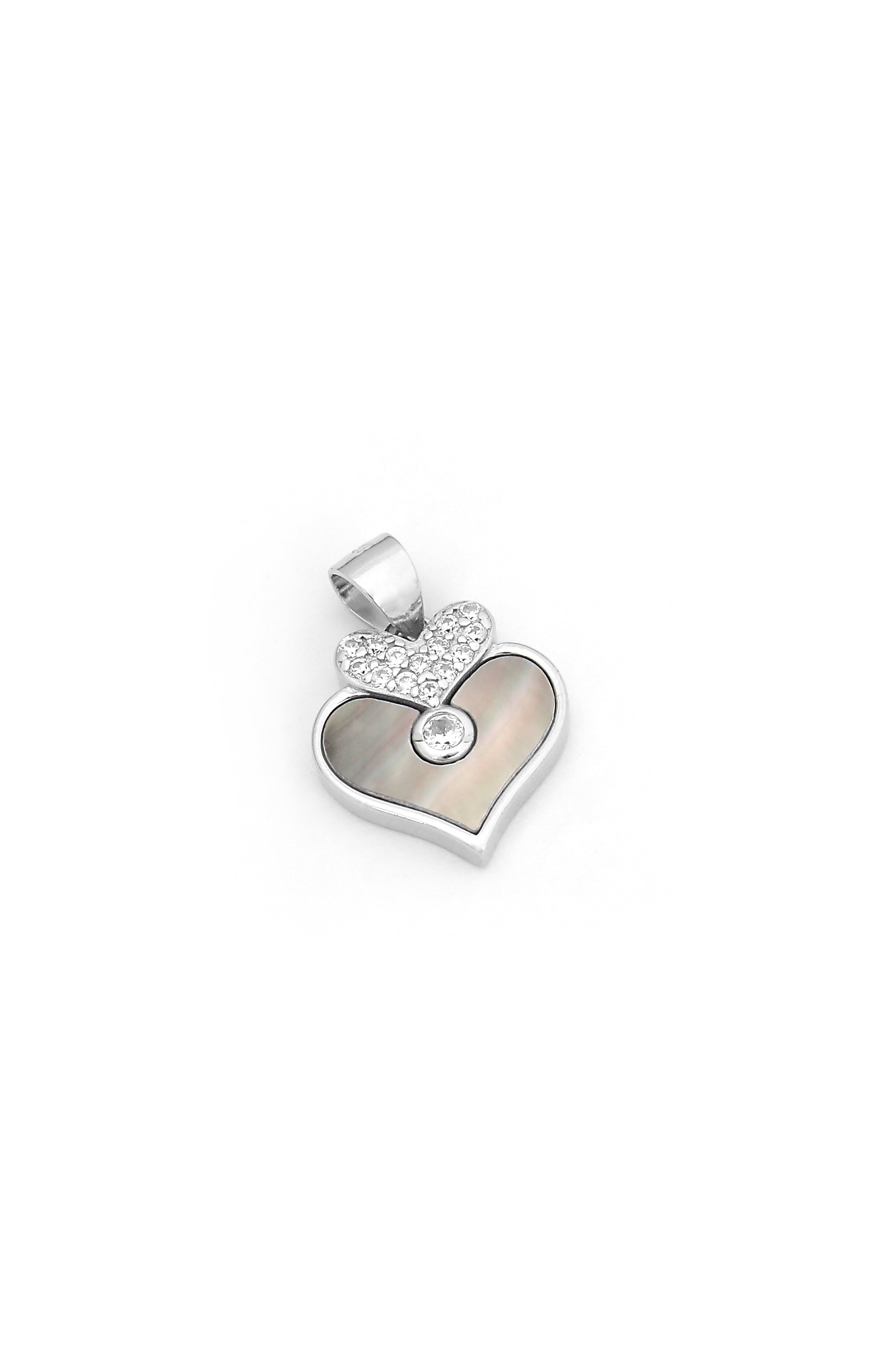 Silver Double Heart Pendant