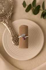 Double Bow Ruby Ring