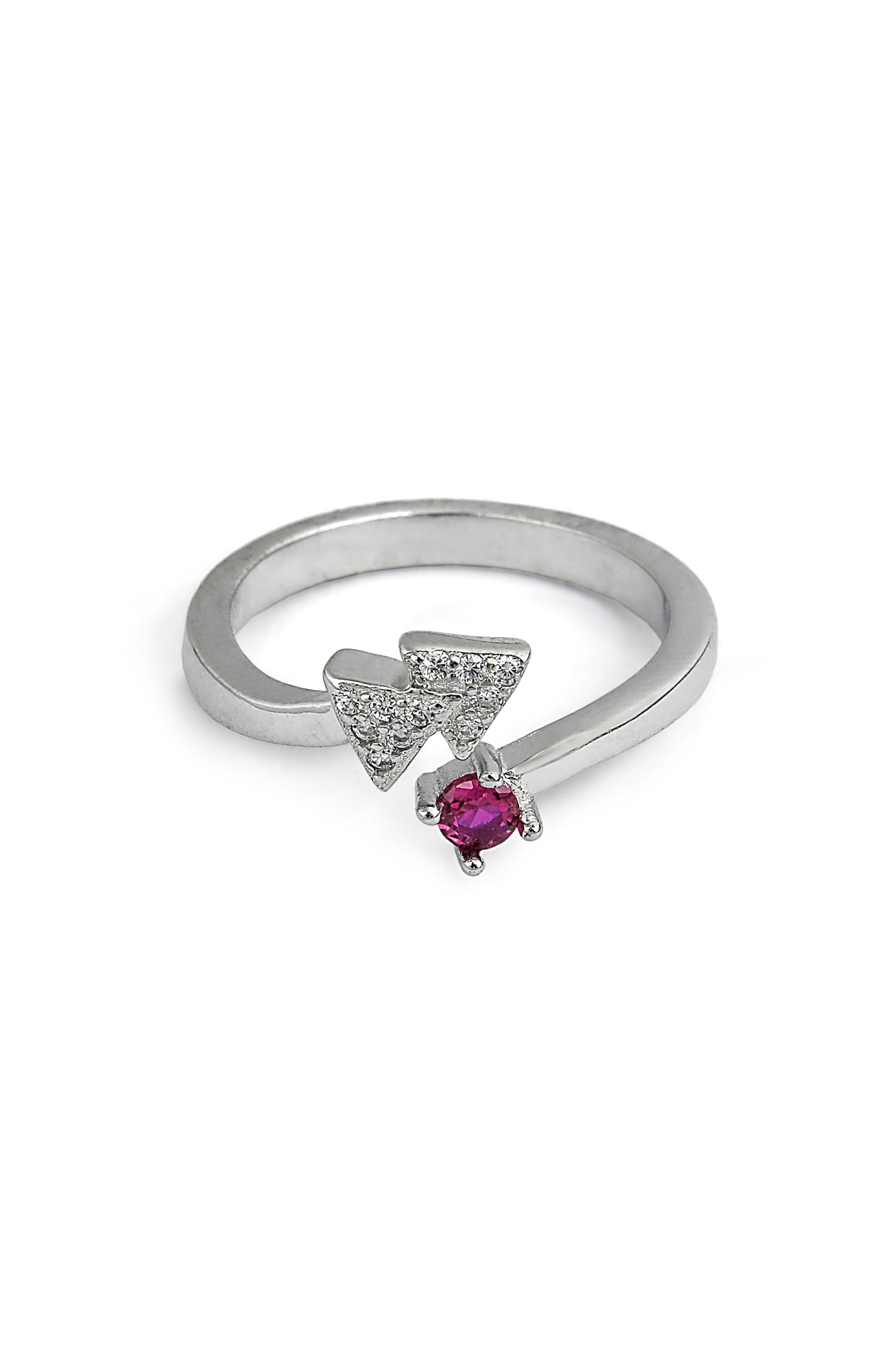 Double Bow Ruby Ring